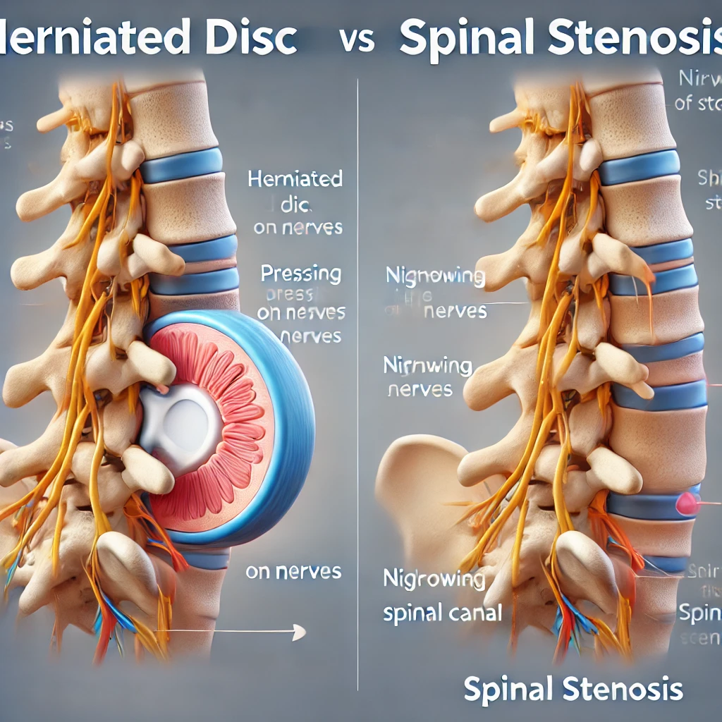 허리디스크와 척추관협착증 차이 관련 사진