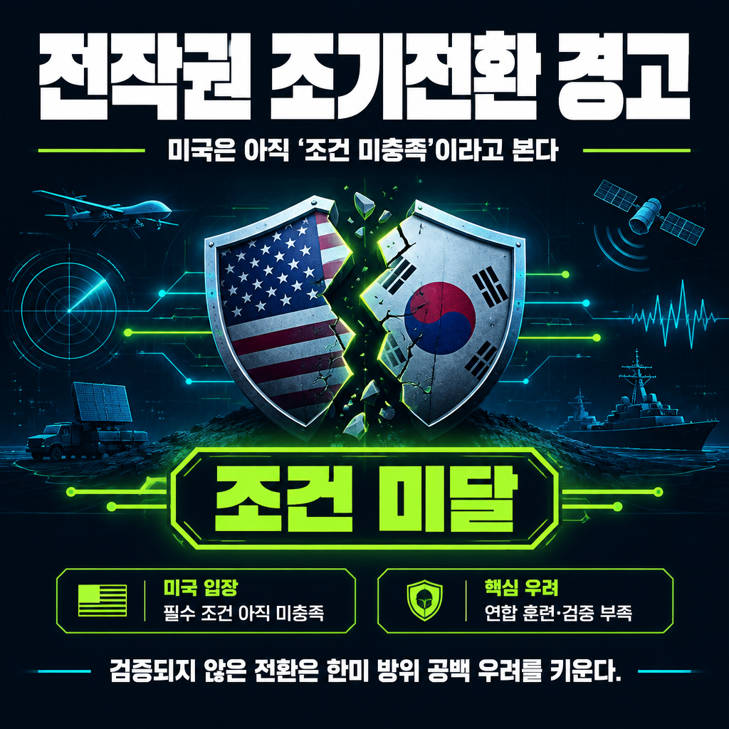전작권 조기전환 경고