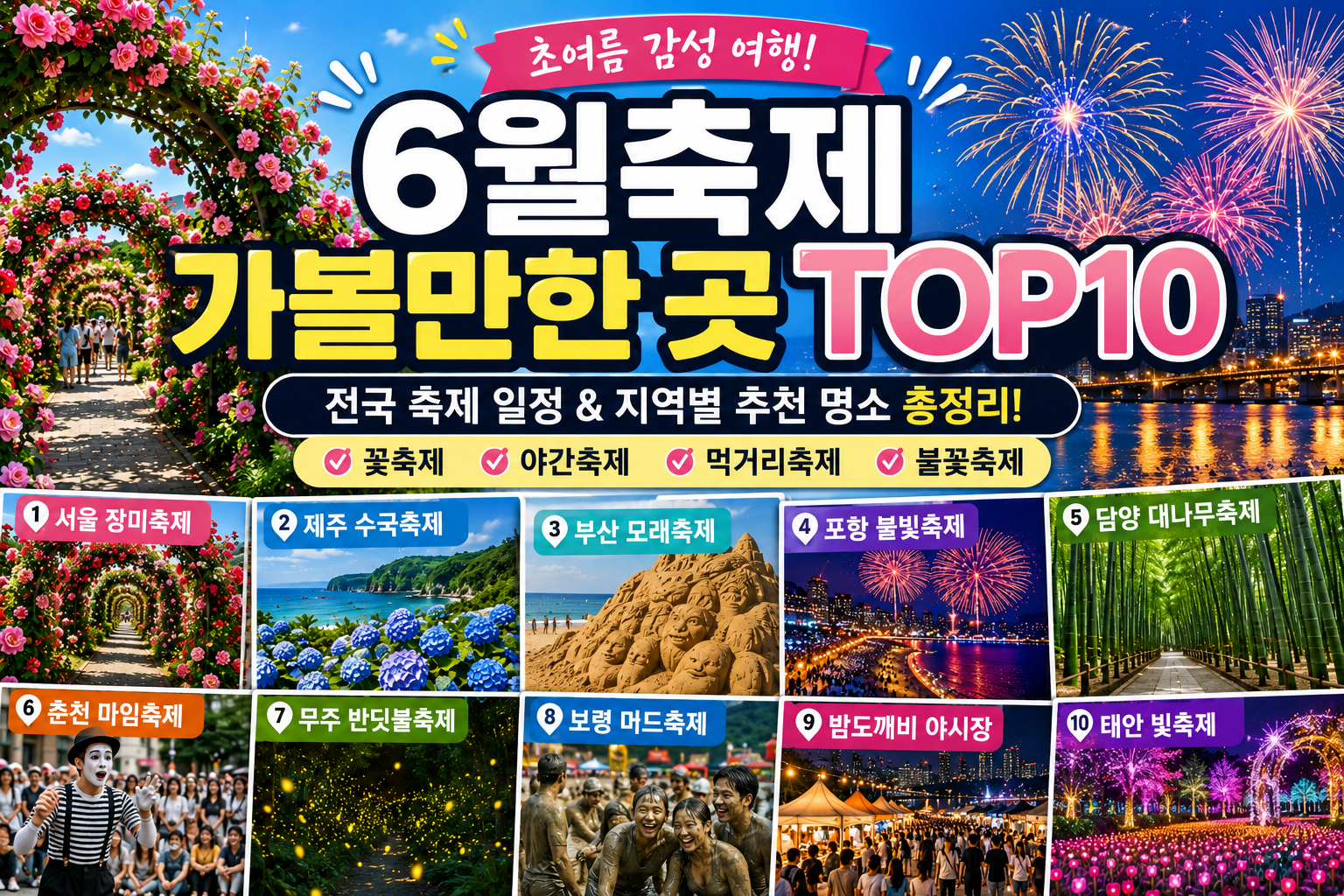 6월축제 가볼만한 곳 TOP10 총정리