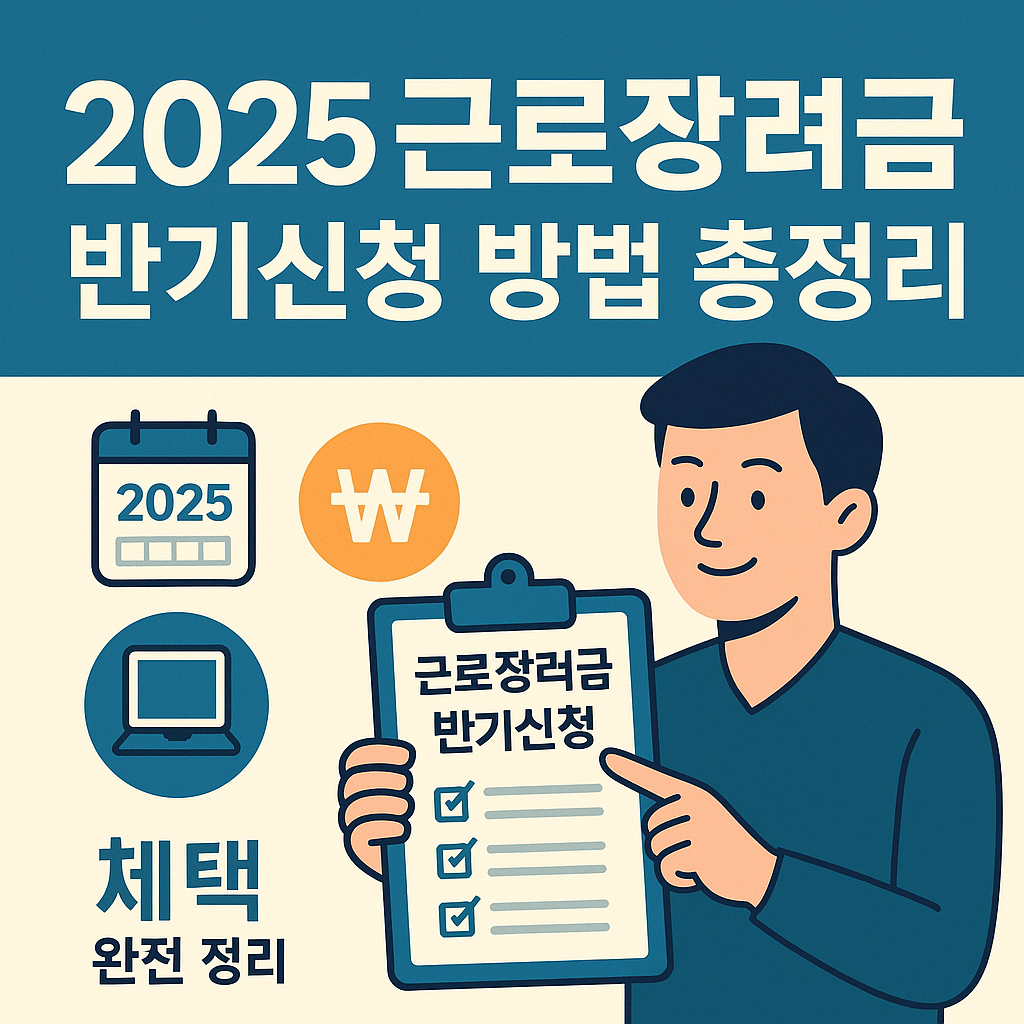 2025년 근로장려금 반기신청방법을 쉽게 정리했습니다. 신청자격, 소득요건, 지급일정, 홈택스/손택스 신청 절차까지 한 번에 확인하세요.
