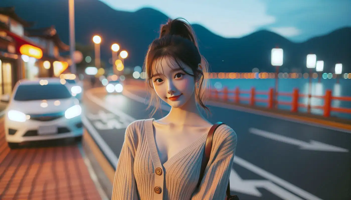 트래블로그-자동환전을-알아보는-여성의-모습