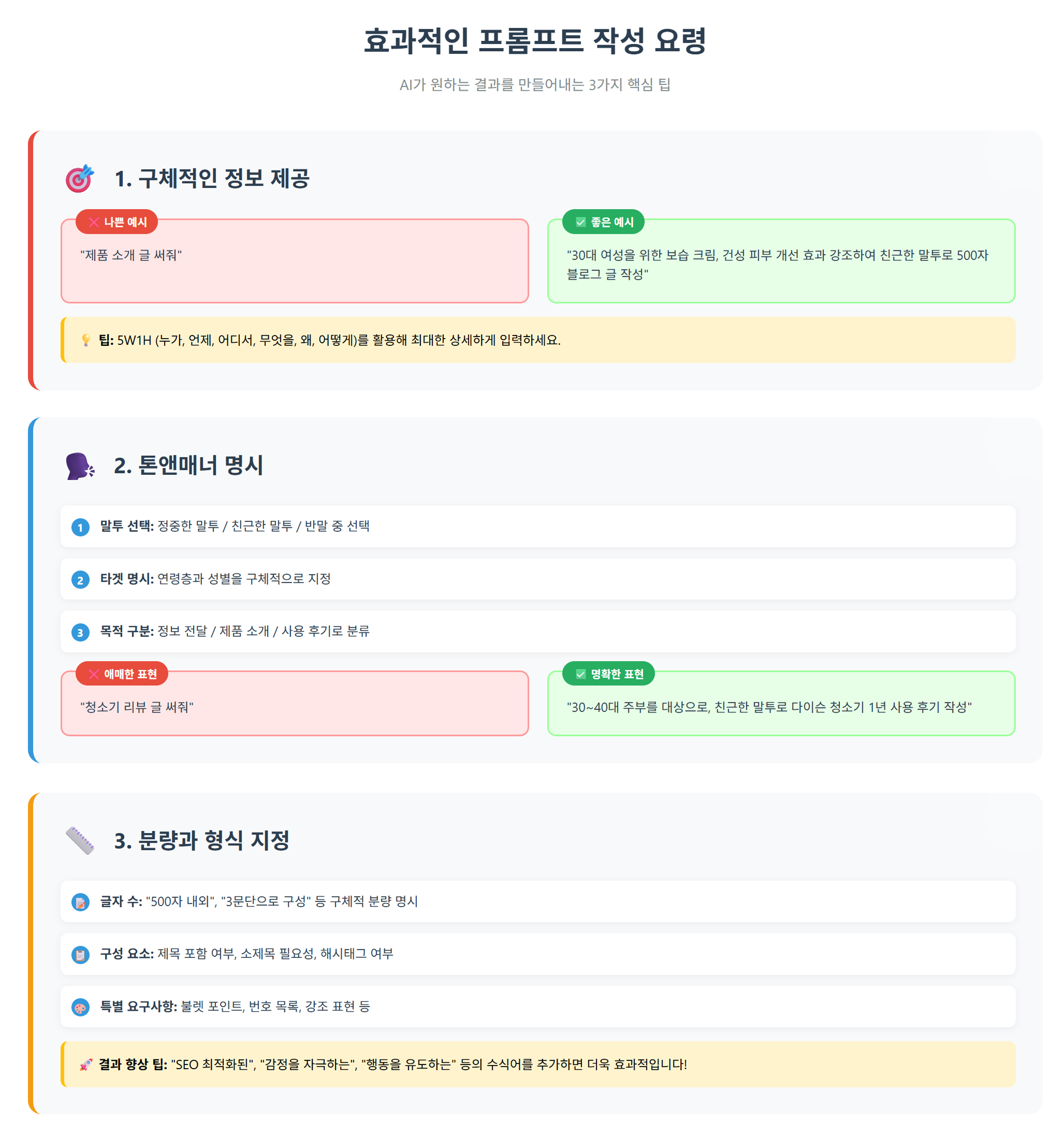 글쓰기 AI 사이트 효과적인 프롬프트 작성 요령