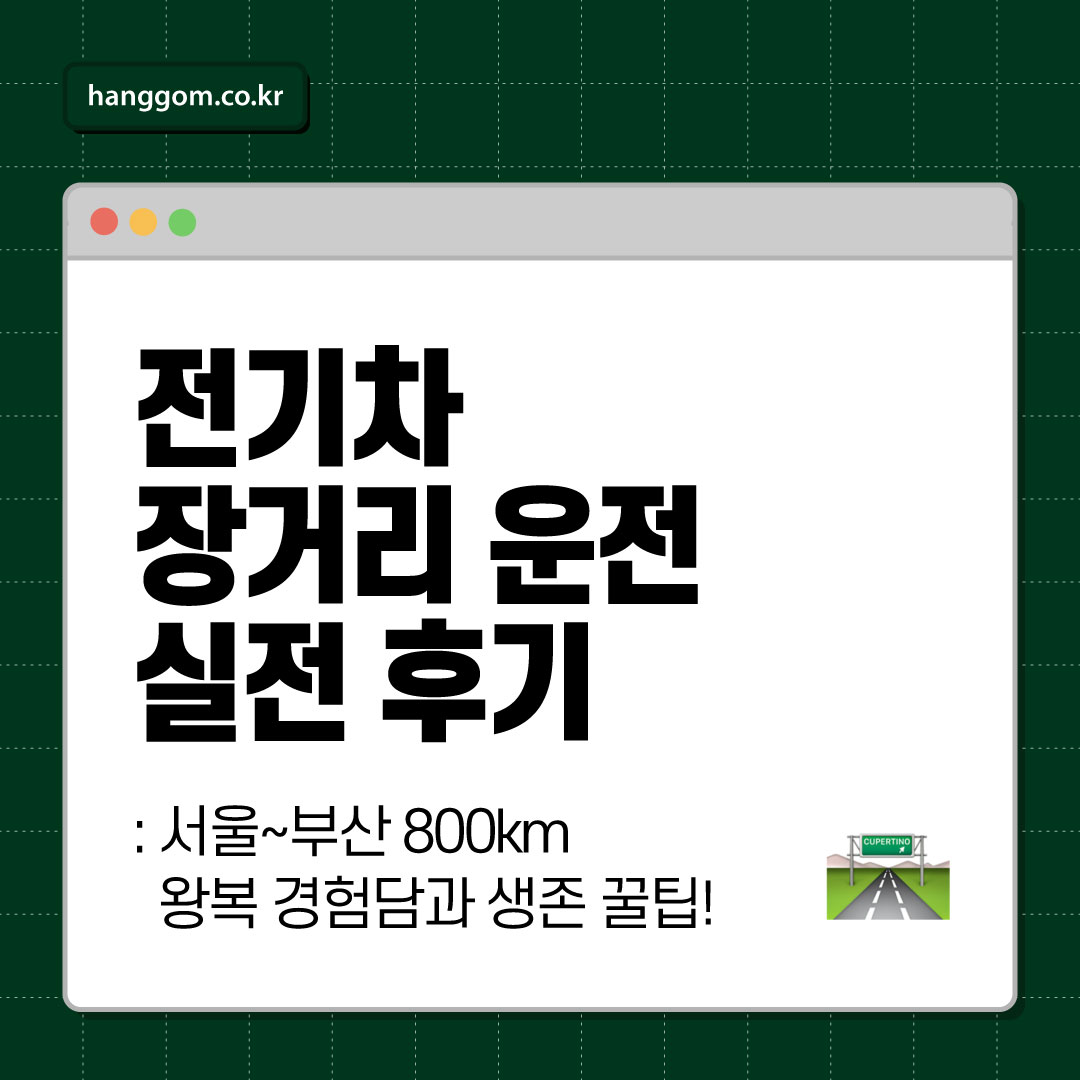 전기차 장거리 운전 실전 후기 🛣️ 서울~부산 800km 왕복 경험담과 생존 꿀팁!