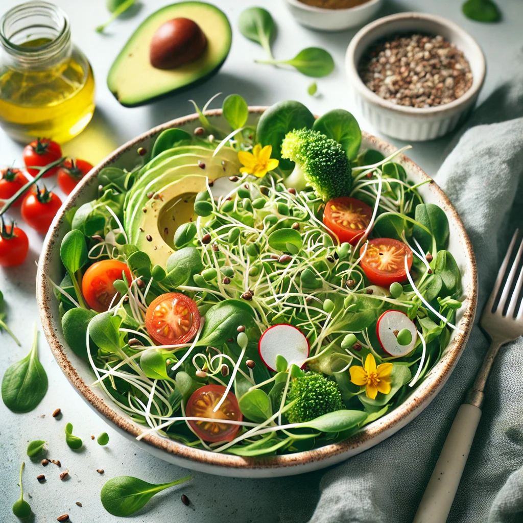 새싹채소 활용 해독 샐러드 만들기 관련 사진