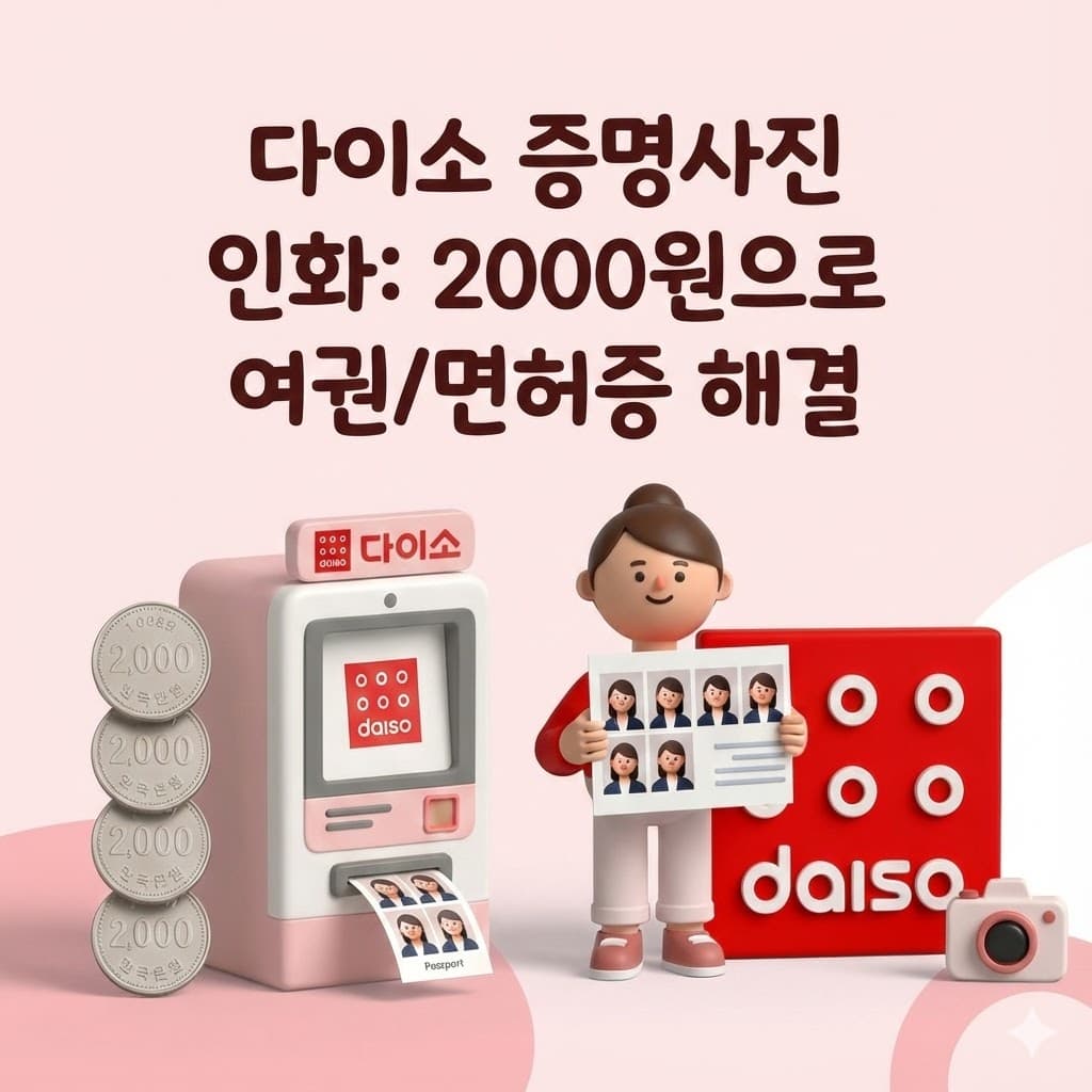 다이소 증명사진 인화: 2000원으로 여권/면허증 해결