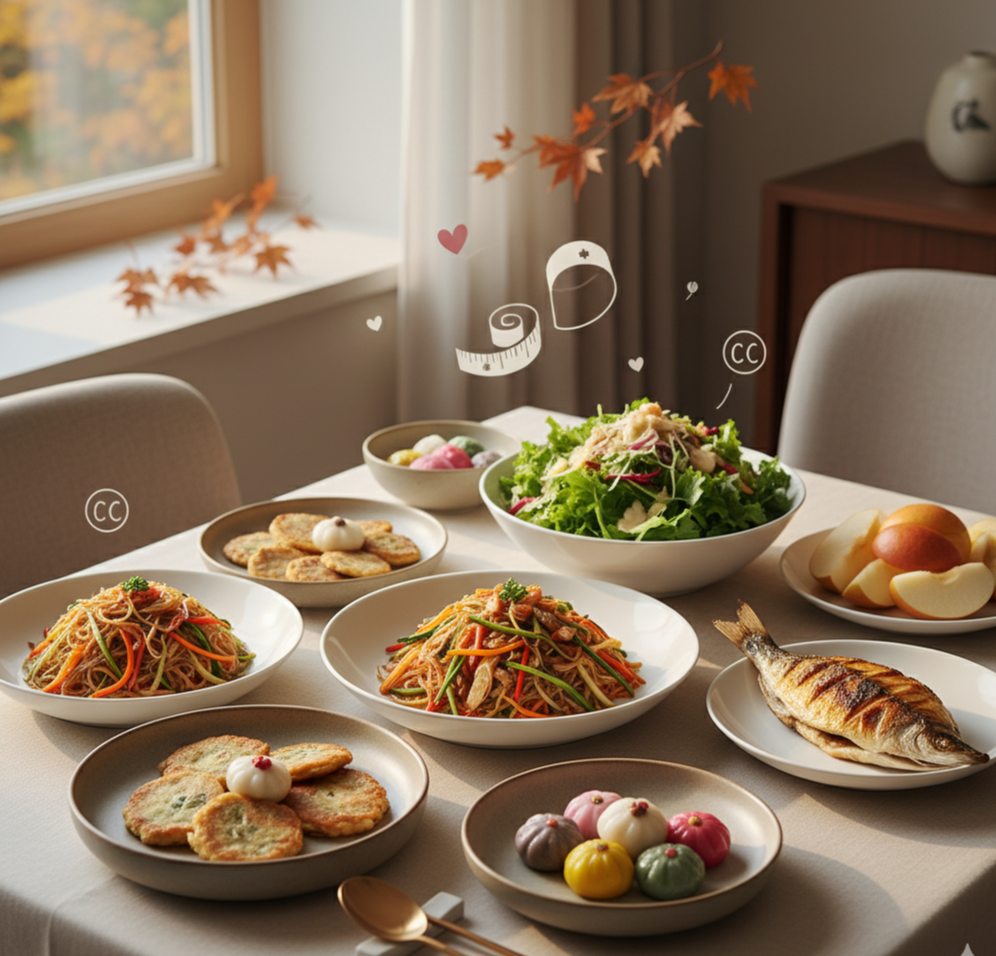 추석 음식 칼로리 폭탄 탈출! 다이어트 레시피 3가지와 현명한 식사법