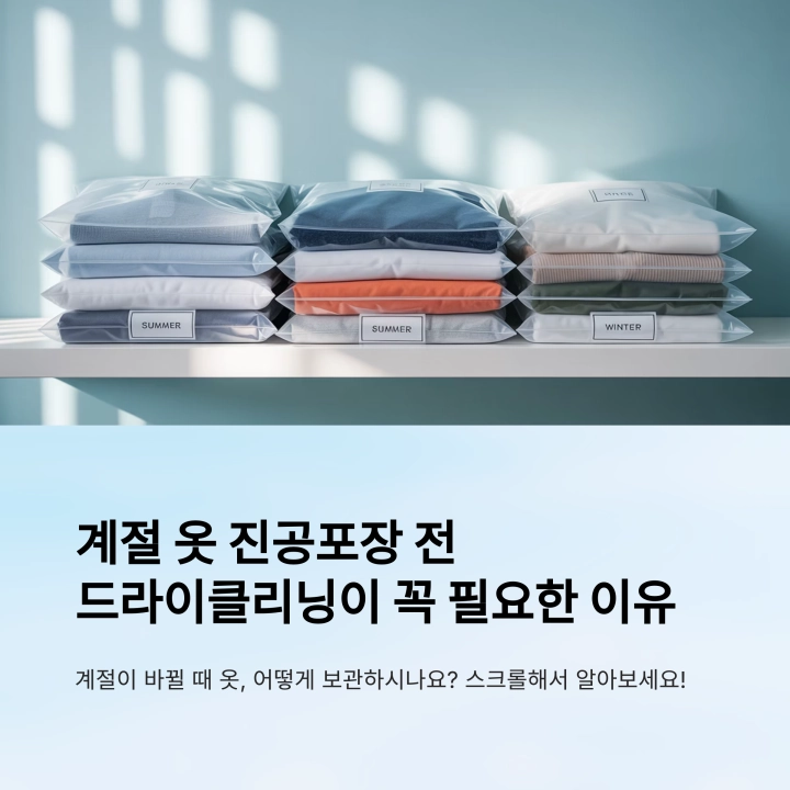 계절 옷 진공포장 전 드라이클리닝이 꼭 필요한 이유