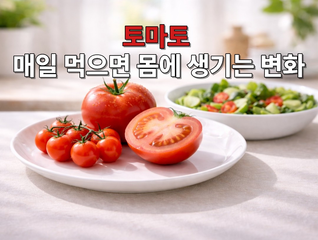매일 먹는 식단 속 토마토를 보여주는 대표 이미지