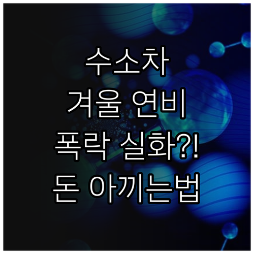 수소차 연비 기준 km/kg: 겨울철..