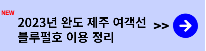 완도 제주 여객선 총정리