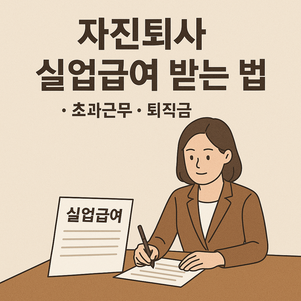 자진퇴사 실업급여 받는 법 (초과근무, 퇴직금)