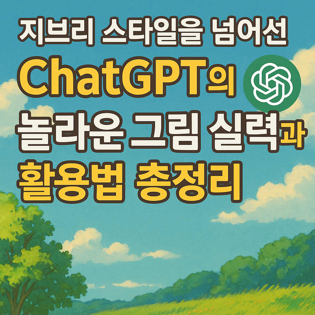 지브리스타일을 넘어선 CHATGPT 놀라운 그림실력과 활용법 총정리