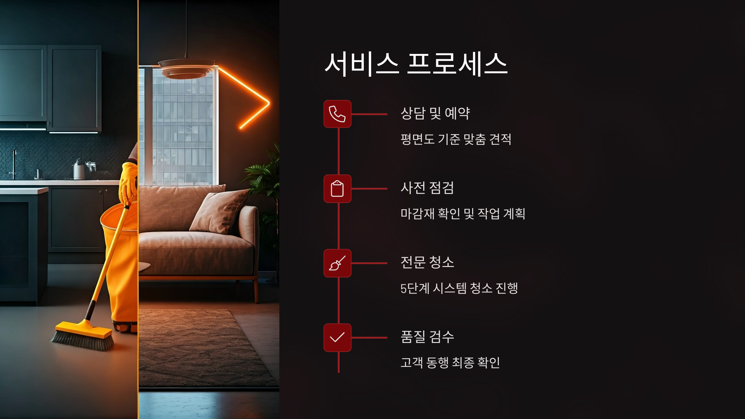 광교 입주청소 업체 서비스 프로세스