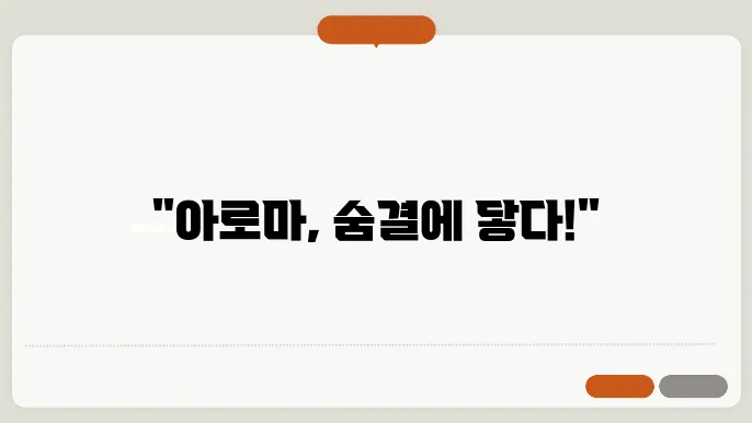 아로마 밸브