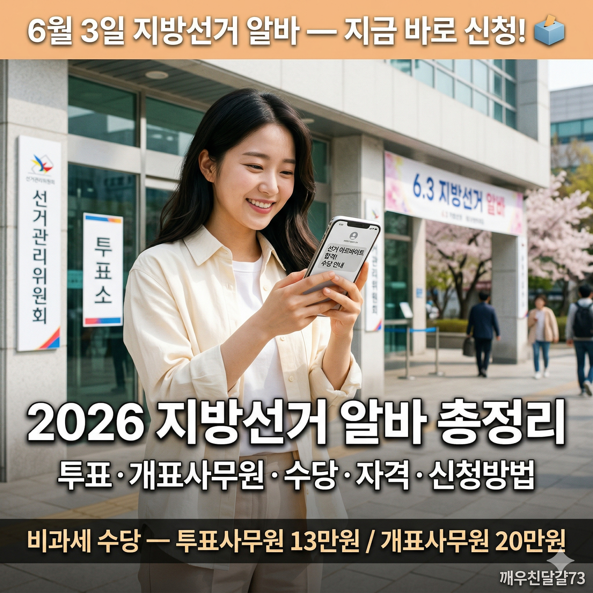 2026 지방선거 알바 총정리 — 6월 3일·투표·개표사무원·수당·신청방법