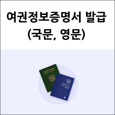 여권정보증명서 발급