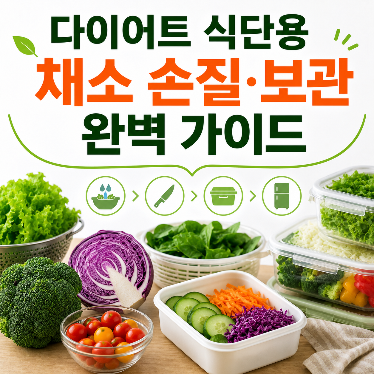 다이어트 식단용 채소 손질&middot;보관 완벽 가이드