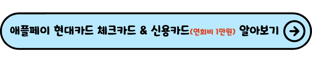 애플페이 카드 등록 방법과 사용처 알아보기(+현대카드 추천)