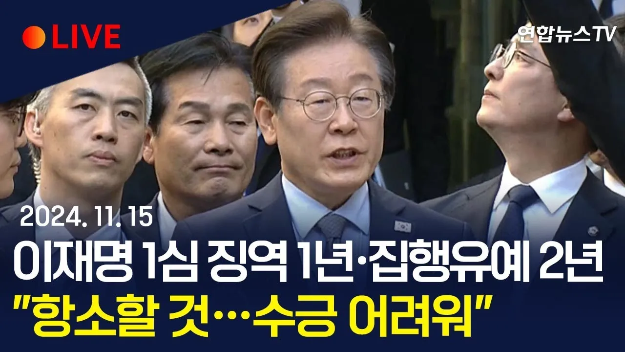 이재명 대표 1심 징역형 선고