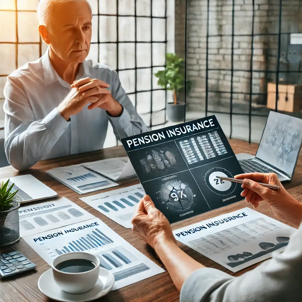 노후를-위해-연금보험을-준비하는-남성