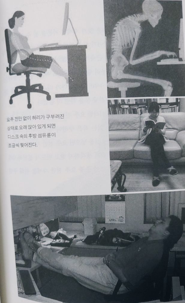 허리망치는 자세