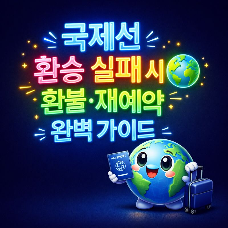 국제선 환승 실패 시 환불·재예약 완벽 가이드 🌎