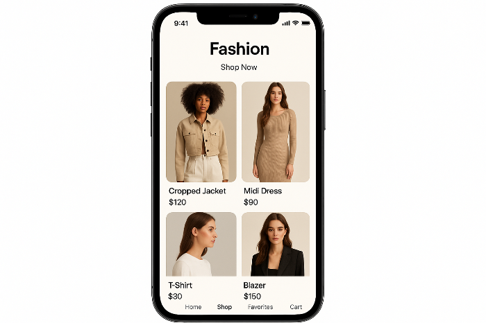 K패션 글로벌 플랫폼 UI 이미지