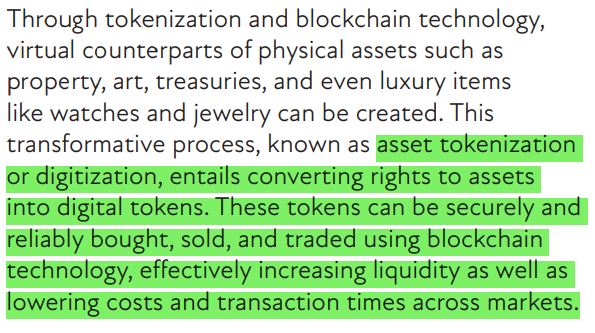 RWA tokenization의 목적