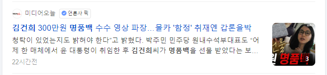 김건희-명품백-디올-논란-기사-제목