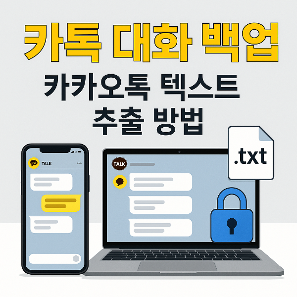 카톡 텍스트 추출 썸네일 이미지입니다.