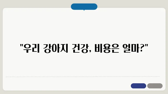 애견 예방접종 비용