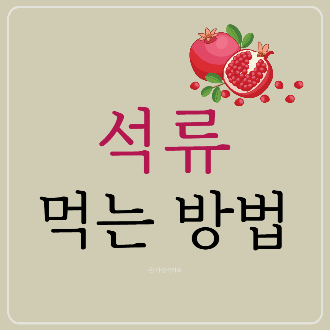 석류먹는법 석류먹는방법 석류 손질