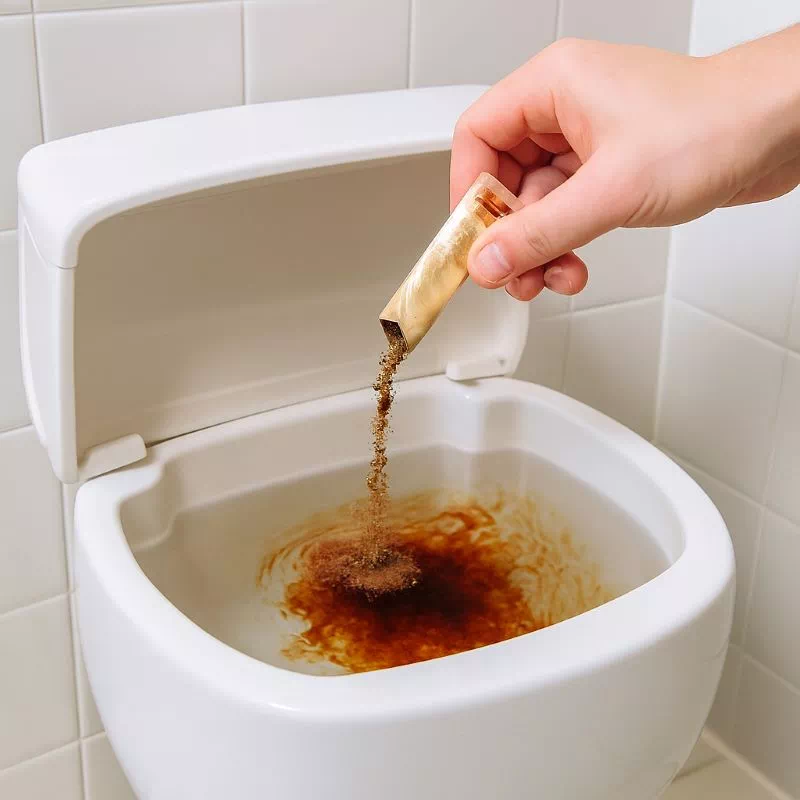 수도요금 절약을 위해 커피믹스를 사용하여 변기 누수 여부를 5분 만에 자가 진단하는 방법