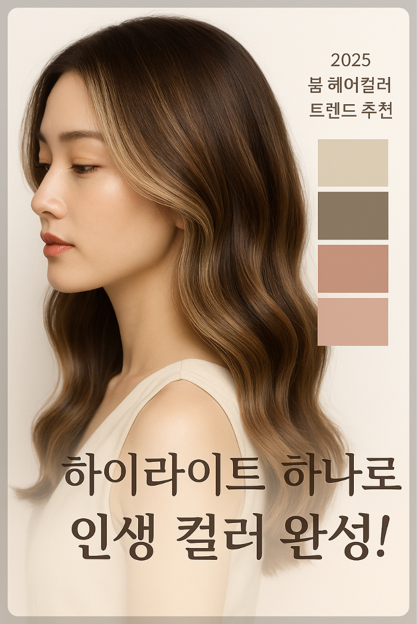 “밝은 하이라이트가 들어간 동양인 여성의 긴 머리 헤어스타일을 보여주는 이미지. 자연스러운 애쉬 톤 하이라이트가 전체적인 얼굴 분위기를 밝고 입체감 있게 표현함.”