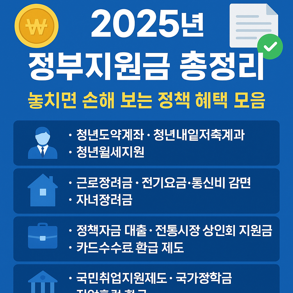 2025년 정부지원금 총정리