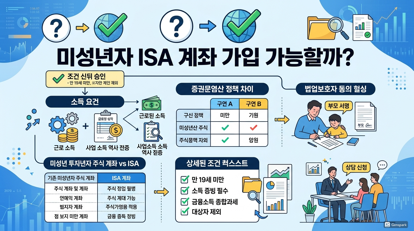 미성년자 ISA 계좌 가입 가능할까?