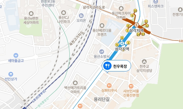 천우목장-지도