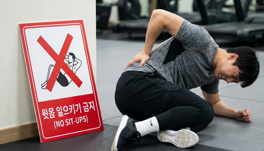 허리 디스크 환자가 피해야 할 운동 윗몸 일으키기, 요통 원인