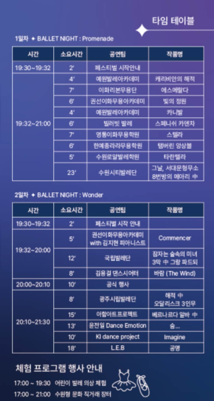 수원발레안내