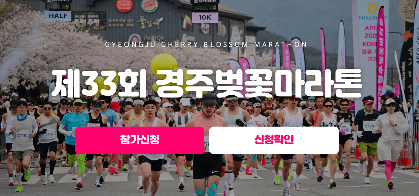 경주 벚꽃마라톤 참가신청