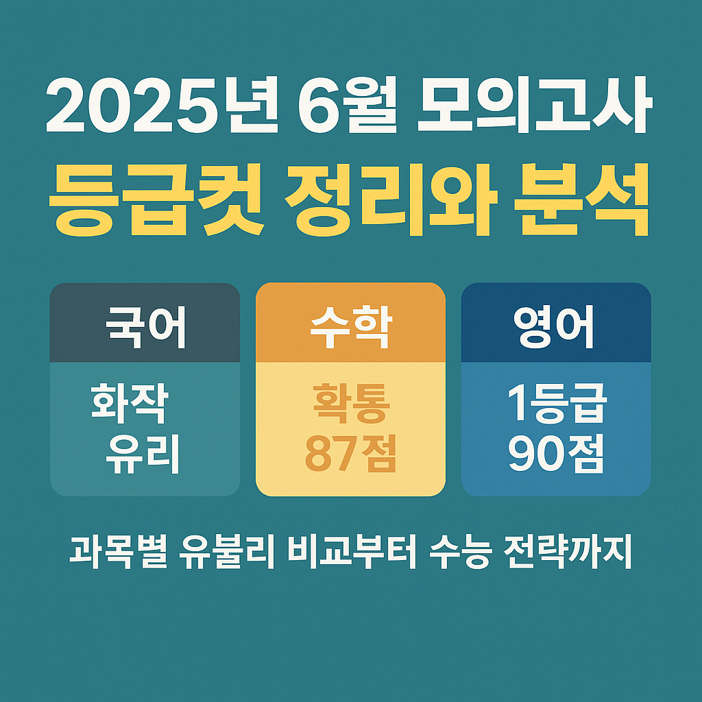 2025sus 6모 등급컷 정리와 분석