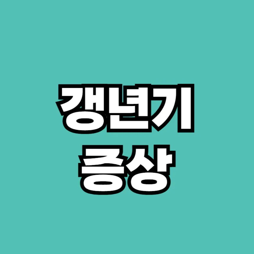 갱년기 증상