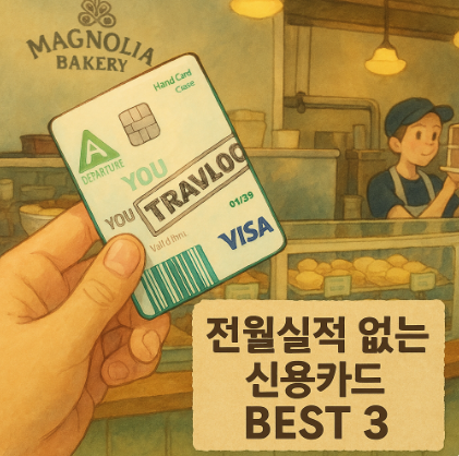 전월실적 없는 무실적 신용카드 추천 BEST 3 정리 및 공유
