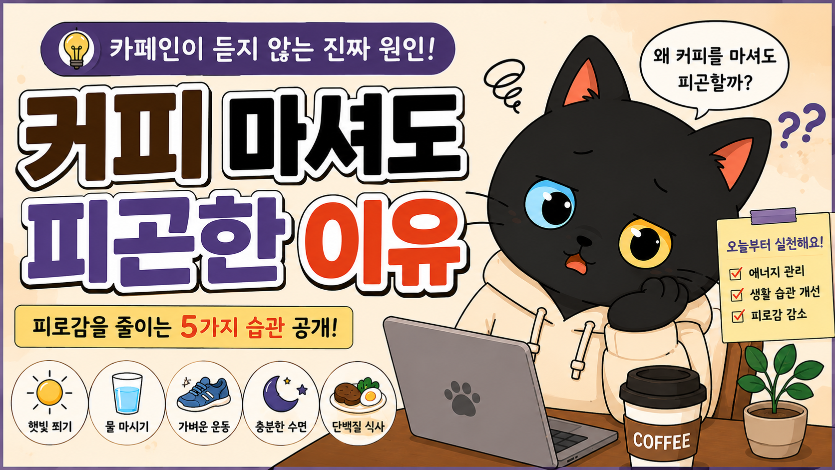 커피 마셔도 피곤한 이유, 카페인이 듣지 않는 진짜 원인