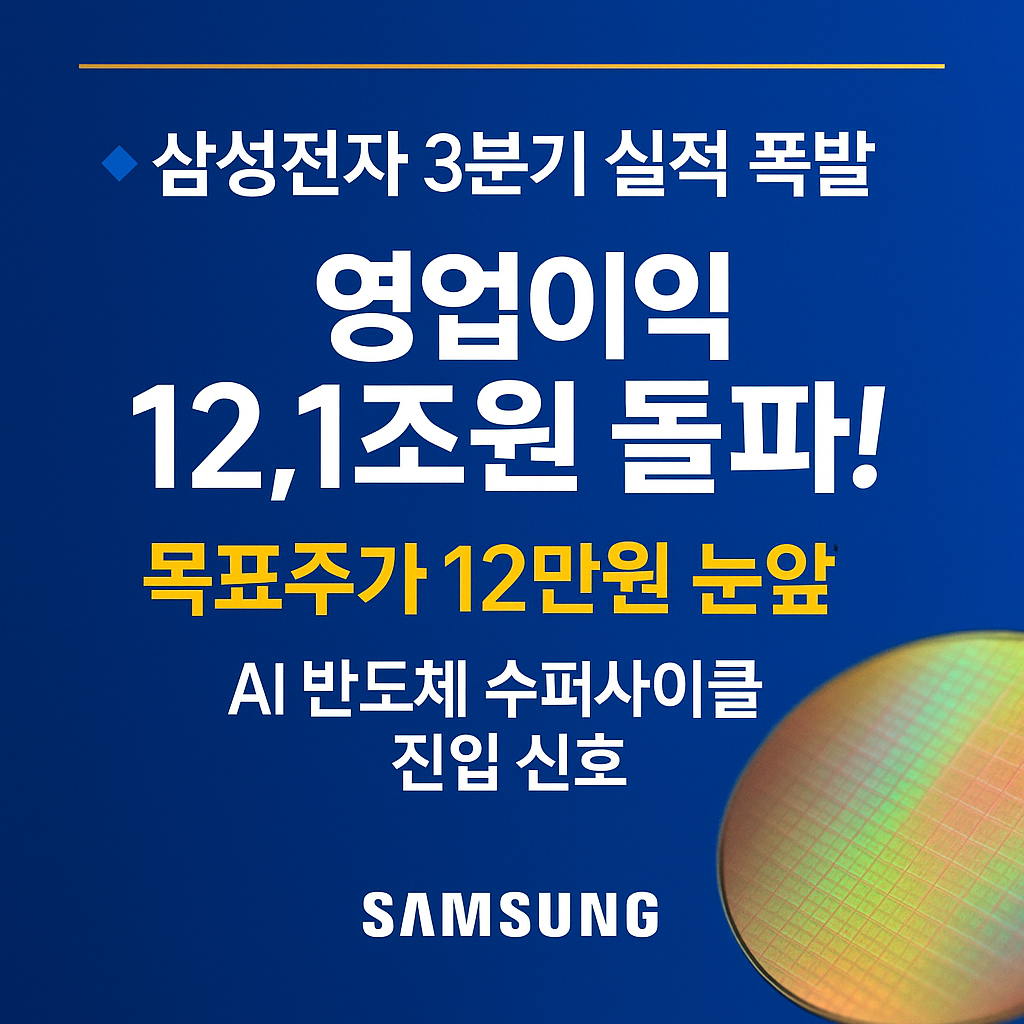 “삼성전자 3분기 영업이익 12.1조 원, 사상 최대 매출 달성한 서초사옥 전경”