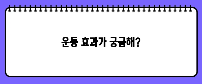 달리기 운동효과