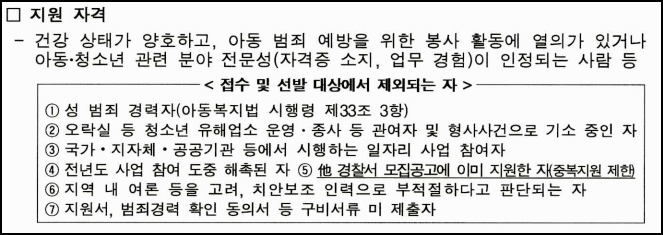 아동안전지킴이 신청