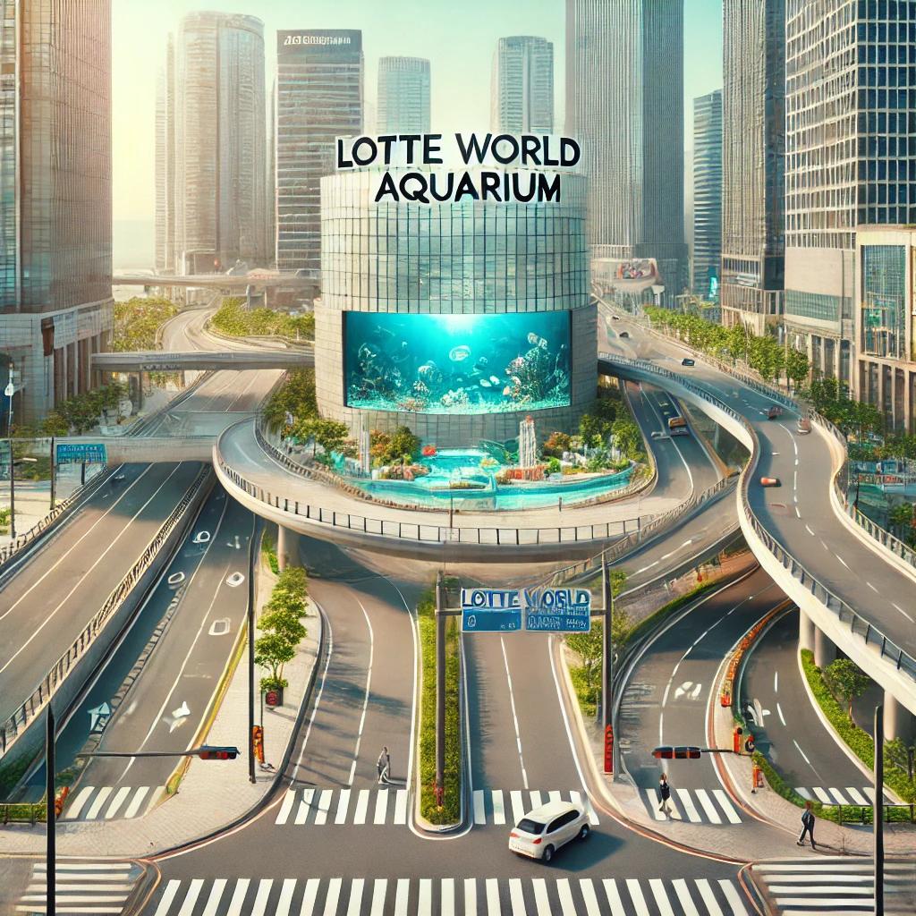 롯데월드 아쿠아리움 가는길