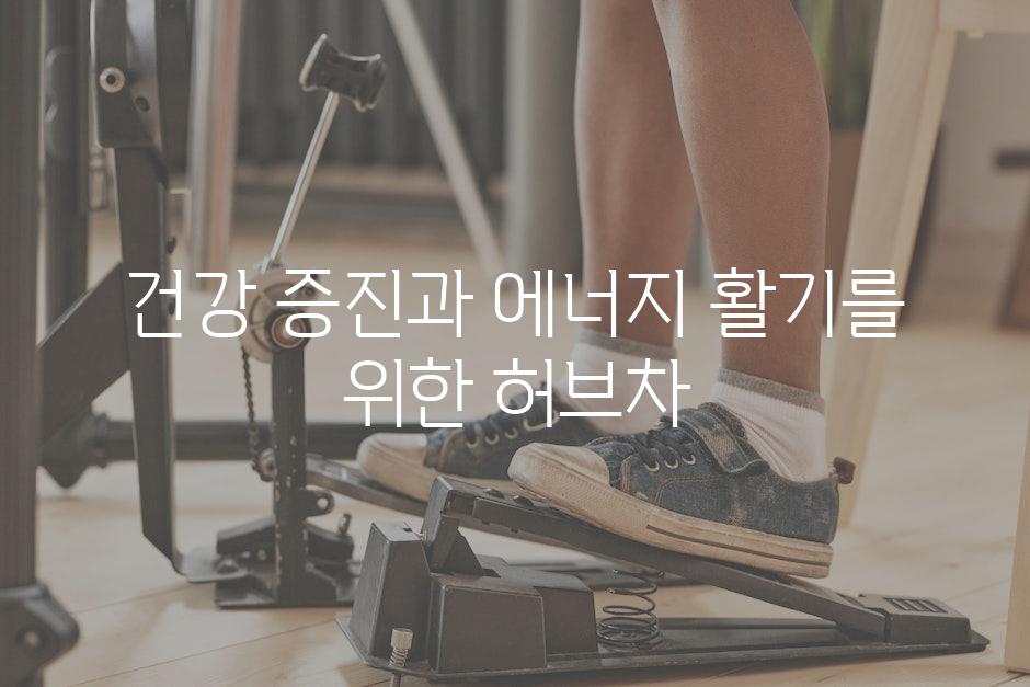 건강 증진과 에너지 활기를 위한 허브차