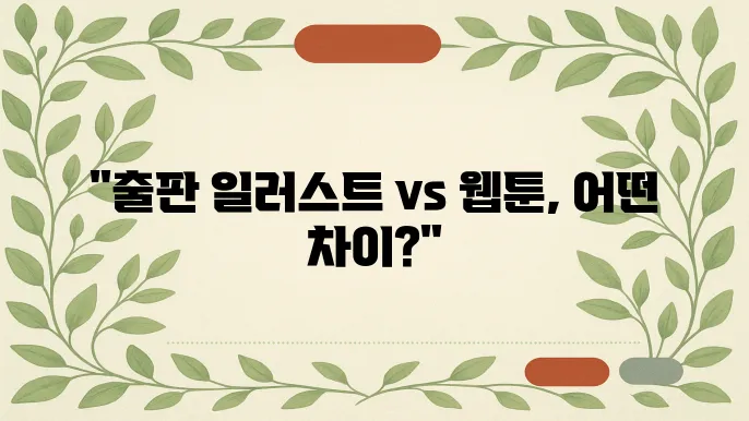 출판 일러스트와 웹툰 작가의 차이
